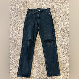 American Eagle Black Distressed Jeans